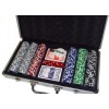 Покер на 300 фишек с номиналом, алюминиевый кейс