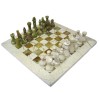 Шахматы каменные 30 х 30 см. оникс - яшма