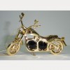 Сувенир подарочный - Мотоцикл Харлей с чёрными кристаллами