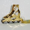 Покрытый золотом сувенир Ролики с кристаллами сваровски