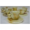 Чайный набор из оникса 6 чашечек с блюдцами
